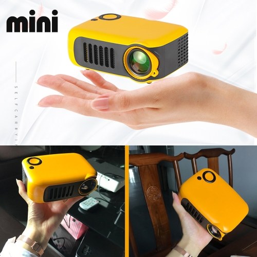

TRANSJEE A2000 Mini Portable Projector 800 Lumens 320*240P Native Resolution Supported 1080P Home Theater Video Projector