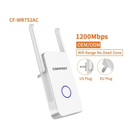 

Расширитель диапазона WiFi 1200Mbps Повторитель WiFi Беспроводной усилитель сигнала Антенна Беспроводной удлинитель WiFi
