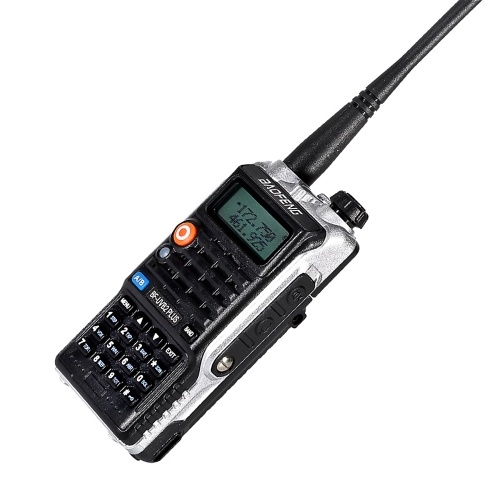 BAOFENG BF-UVB2 Plus FM Transceiver Dual Band LCD Display Handheld Interphone 128CH Two Way Portable Radio Support Long Communication Range Long Standby Time Clear Voice Walkie Talkie Black US Plug