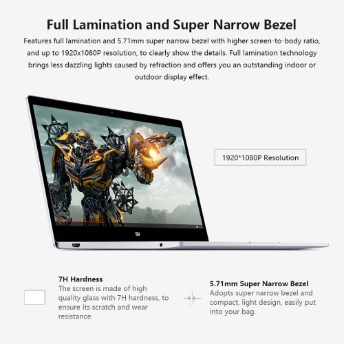 

Xiaomi Air 12.5" Notebook Thin & Light PC 8th Intel Core i5-8200Y 4GB 256GB SATA SSD LPDDR3 1866MHz Laptop Silver