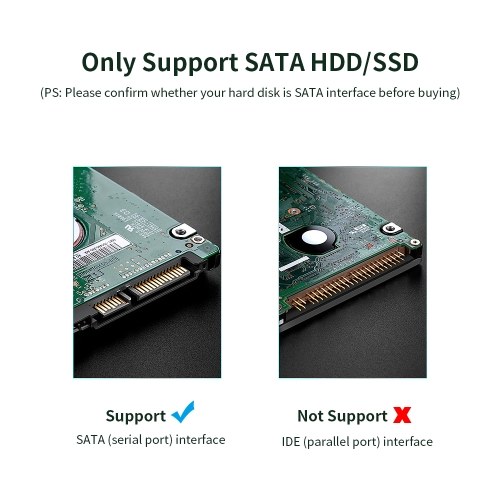 

2.5'' SATA SSD HDD Enclosure USB2.0 to SATA Hard Disk Case Portable Aluminum Alloy SSD HDD Enclosure Silver