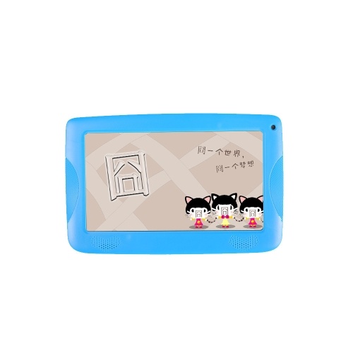 

Q718 7inch Quad Core Tablet for Children 1024*600 Pixels Android 4.4 System 512MB+8GB Memory with Silicone Case Blue US Plug