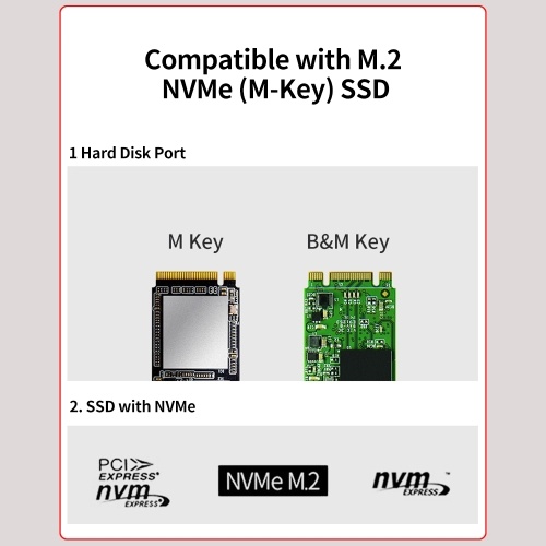 

LM-914 USB 3.1 Type-C to PCI-E M.2 NVMe SSD Enclosure Adapter Converter for Windows OSX Linux Silver