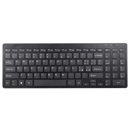 2.4G Wireless Keyboard Ultra-thin Wireless Keyboard Mute Keyboard 95 Keys Wireless Keyboard for PC Laptop Black Italian
