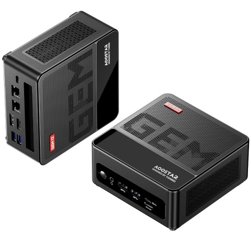 

AOOSTAR Mini PC Windows 11PRO 32G DRR5 RAM 1T SSD Mini Desktop Computer AMD Ryzen™ 7 8845HS Processor 8 Cores 16 Threads WIFI6 BT5.2 WIFI6 BT5.2 Dual 2.5G LAN Ports Support 4K@120Hz Display for Office, Conference, Movie, Games