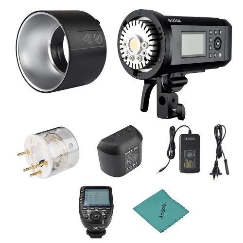 

Godox AD600Pro 600 Вт TTL GN87 1/8000 с HSS уличная вспышка-стробоскоп + 28,8 В/2600 мАч литиевая аккумуляторная батарея + триггер вспышки Xpro-F