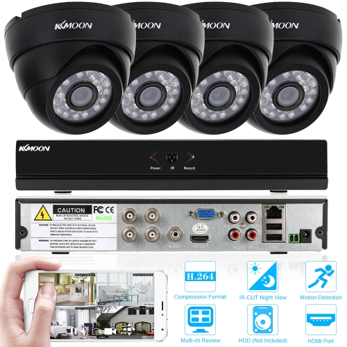 KKmoon® 4CH Channel Full AHD 1080N/720P 800TVL CCTV Surveillance DVR Security System