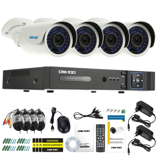 

OWSOO 4CH Channel Full AHD 1080N / 720P 1500TVL CCTV Surveillance DVR Security System