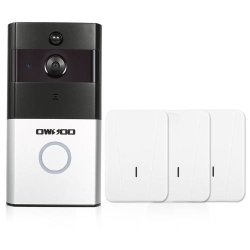 

1 * OWSOO 720P WiFi Визуальный домофон + 3 * Беспроводной звонок для звонка в дверь