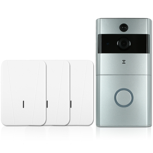 1*720P WiFi Visual Intercom Door Phone+3*Wireless Doorbell Chime