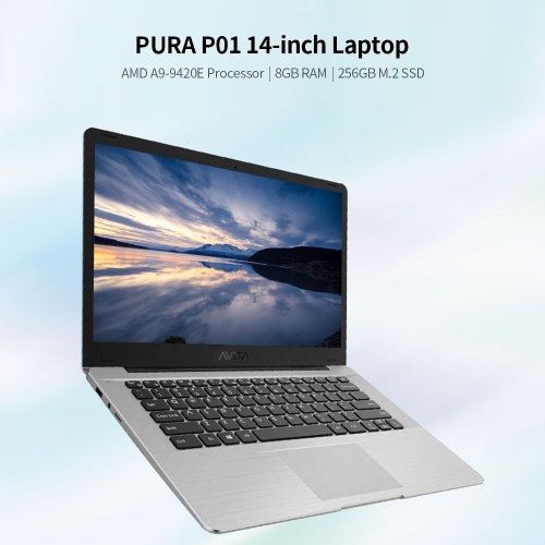 

AVITA PURA P01 14 inch Laptop AMD A9-9420E/8GB DDR4/256GB SSD Portable Laptop with 1920*1080 FHD Screen Purple EU Plug