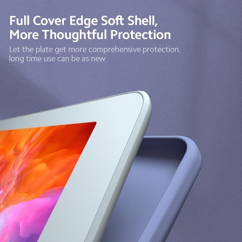 

Holster Keyboard Magnetic Charging Full Cover Edge Soft Shell Long Time To Use External Pencil Case Ultra Light All In One Purple