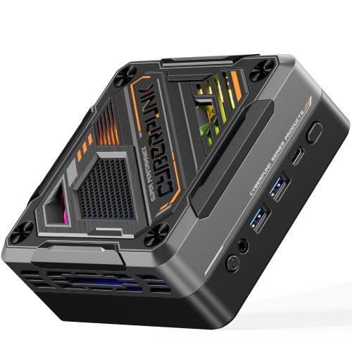 Mini PC Windows 11PRO 32G DRR5 RAM 1T SSD Mini Desktop Computer AMD Ryzen7 5700U Processor 8 Cores 16 Threads RGB Lighting WIFI6 BT5.2 Support 4K Triple Screen Display for Office, Conference, Movie, Games 