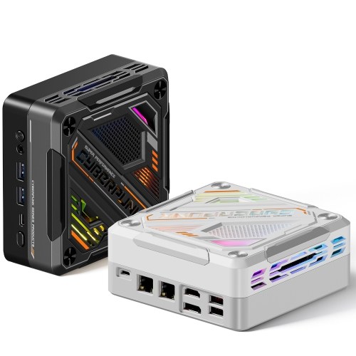 Mini PC Windows 11PRO 32G DRR5 RAM 1T SSD Mini Desktop Computer AMD Ryzen7 5700U Processor 8 Cores 16 Threads RGB Lighting WIFI6 BT5.2 Support 4K Triple Screen Display for Office, Conference, Movie, Games 