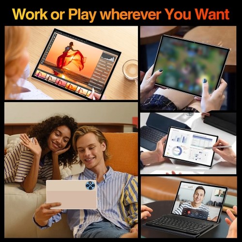 Tablet 10.1 inch 1960*1080 Large Display Screen Android 13 10-Core MT6797 Processor 6GB RAM 128GB Expandable Memory 6000mAh Battery GPS WiFi BT Connection 6000mAh Battery Long Standby Time with Tablet Case