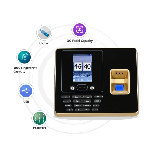 

Biometric Fingerprint Attendance Machine TCP/IP 2.8inch Color Screen Employee Checking-in Recorder