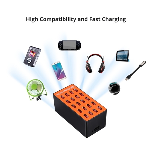 100w 20 Port Usb Wall Charger Adapter Smart Charging Station With 100w 20 Port Usb Wall Charger Adapter