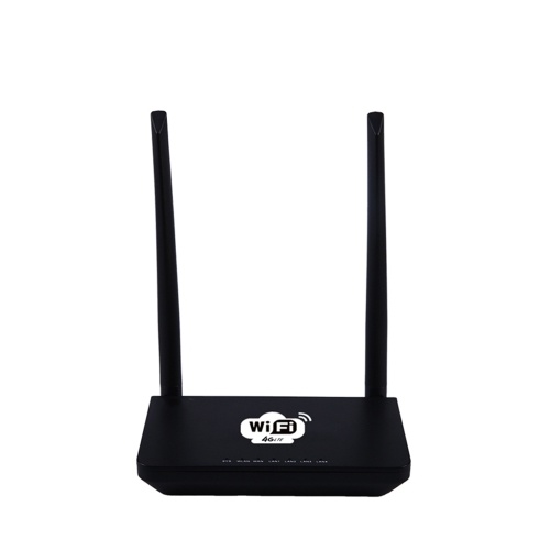 4G Беспроводной Wi-Fi маршрутизатор LTE 300 Мбит / с Мобильная MiFi Портативная точка доступа с гнездом для SIM-карты ЕС Plug (черный)