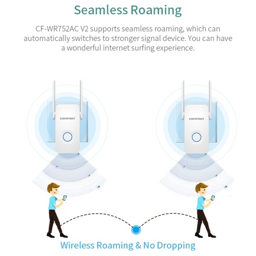 

Расширитель диапазона WiFi 1200Mbps Повторитель WiFi Беспроводной усилитель сигнала Антенна Беспроводной удлинитель WiFi