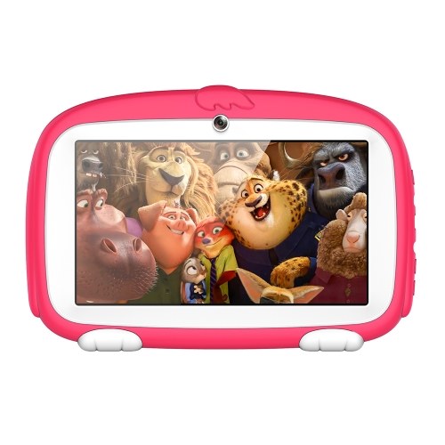 

Q718 Quad Core 7inch Tablets PC Educational Computer 1024x600 HD Five-point Touch Screen for Children Kids Android 4.4 Red EU Plug