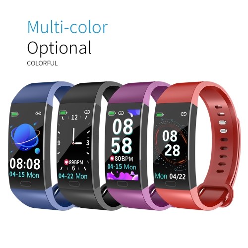 

RD11 Smart Bracelet 1.14 inch Sports Bracelet with Heart Rate Blood Pressure Blood Oxygen Monitoring IP67 Waterproof Purple