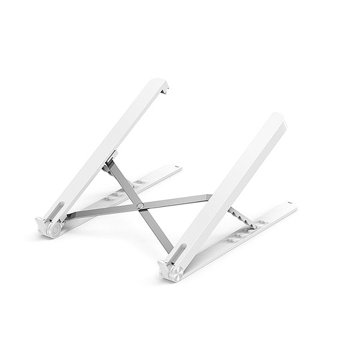 Laptop Stand Folding Portable Laptop Bracket 5-level Height Adjustable Desktop Cooling Holder White