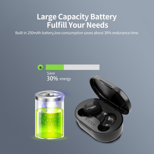 

A6S Wireless BT Earphone Stereo Mini Design Waterproof Ear-in Headset for Vehicle/Sport Android/IOS White
