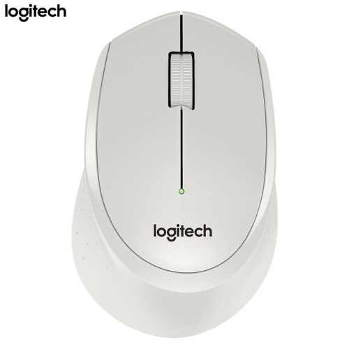 Logitech M330 2.4GHz Wireless Mouse Ergonomic Mute Mouse with 2.4G Nano Receiver Plug and Play for Desktop Computer Laptop White