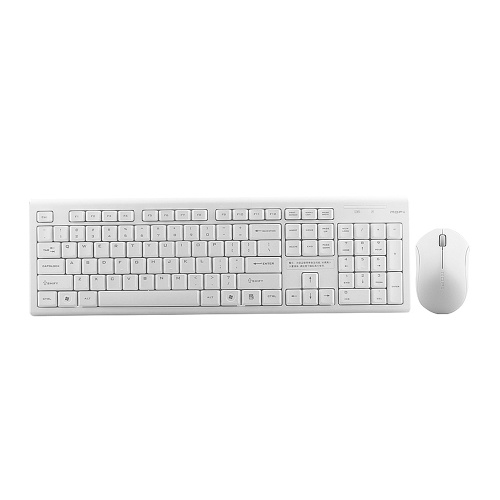 Mofii X130 Keyboard Mouse Combo 2.4G Wireless Keyboard Mouse Set Slim Design Fast Connection Plug and Play for PC Laptop White