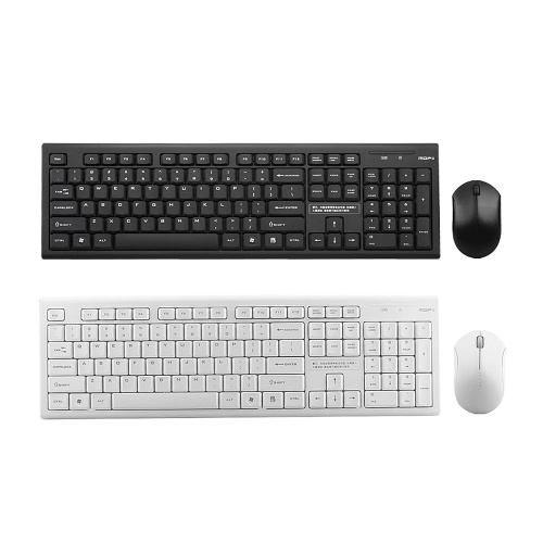 

Mofii X130 Keyboard Mouse Combo 2.4G Wireless Keyboard Mouse Set Slim Design Fast Connection Plug and Play for PC Laptop White