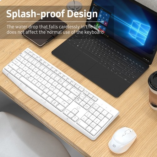 

FUDE EK785 2.4G Wireless Keyboard Mouse Combo Portable Keyboard and Mouse Set Plug&Play Wide Compatibility for Office Game