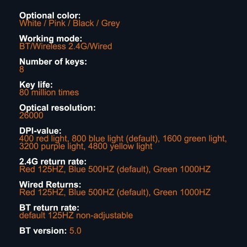 Darmoshark M3 pro Wireless BT5.2 2.4G Wired Tri-Mode Rechargeable Gaming Mouse 26000DPI Adjustable 650IPS 50G Optical E-sports Mice Custom Drivers Large-capacity Battery For Computer Laptop PC 