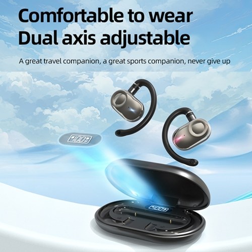 Wireless Earbuds ACS Stereo Sound BT5.4 Earphone Waterproof Ergonomic Design Open On-Ear Sports Earbuds Intelligent Touch Control 20H Long Endurance Suitable for All Ear Types 