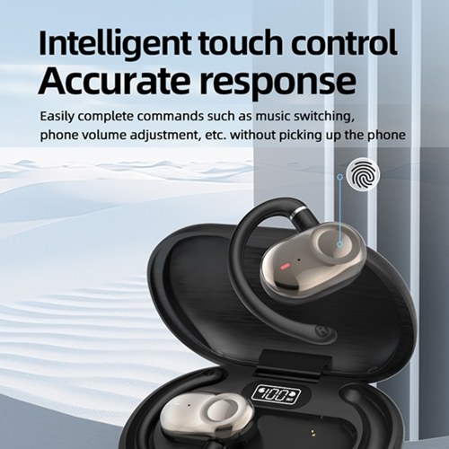 Wireless Earbuds ACS Stereo Sound BT5.4 Earphone Waterproof Ergonomic Design Open On-Ear Sports Earbuds Intelligent Touch Control 20H Long Endurance Suitable for All Ear Types 