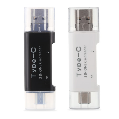 

3 in 1 Multifunctional OTG Card Reader USB 3.1 Type-C USB C Micro-USB & USB Combo with 2-Slots Adapter for MacBook 12"/Smartphone/