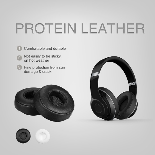 

Replacement Memory Ear Pad Protein Leather Around Ear Cups Cushion Cover for Monster Beats By Dr.Dre MIXR mixr Headphones