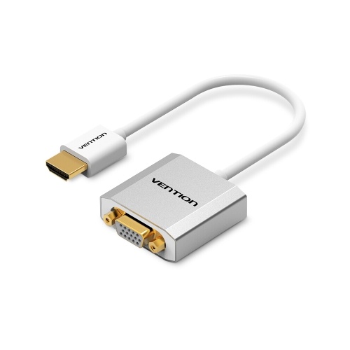 

Адаптер VENTION HD-VGA 1080P Разъем видео преобразователя Кабель с аудиопортом и блоком питания для портативного ПК Проектор для телевизора (белый)