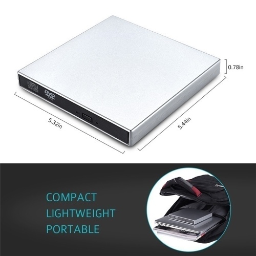 Тонкий внешний оптический дисковод USB 2.0 DVD Combo DVD-проигрыватель CD-RW Burner Writer Plug and Play для ноутбуков Macbook Desktop