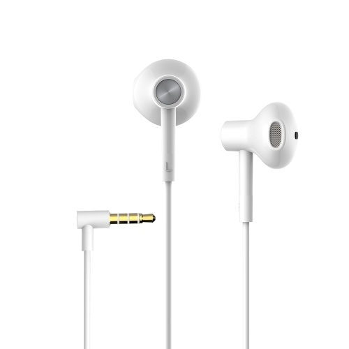 Lenovo DP-20 Wired Earphone Half-in-ear Headphone 3.5mm Jack Headphone with Dual Sound Unit for Cellphone Tablet Laptop White