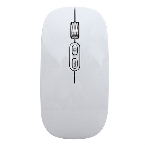 M103 Rechargeable Wireless Mouse 2.4G Wireless Mouse Ultra-thin Mute Mouse 3 Adjustable DPI Built-in 500mAh Battery White