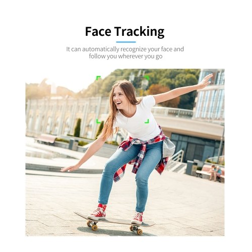 

360° Object Tracking Holder Portable Smart Shooting Gimbal 360° Rotation Face Object Auto Tracking Phone Holder White