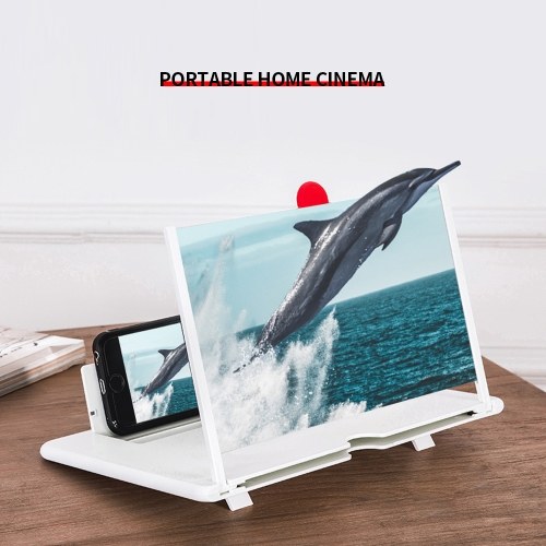 

12-inch Mobile Phone Video Amplifier Pull-type Amplifier Enlarged Screen Magnifier Portable Home Cinema White