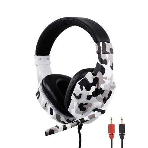 

SY830MV Camouflage Headset Sound Effect Gaming Headset 3.5mm Stereo Gaming Headset with Mic 40mm Driver Grey