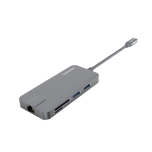 

Lenovo USB-C Hub Type C Adapter with 4K HD Port Gigabit Ethernet Port USBC Charging Port 2 USB 3.0 and 1 USB 2.0 Ports SD/TF Card Reader