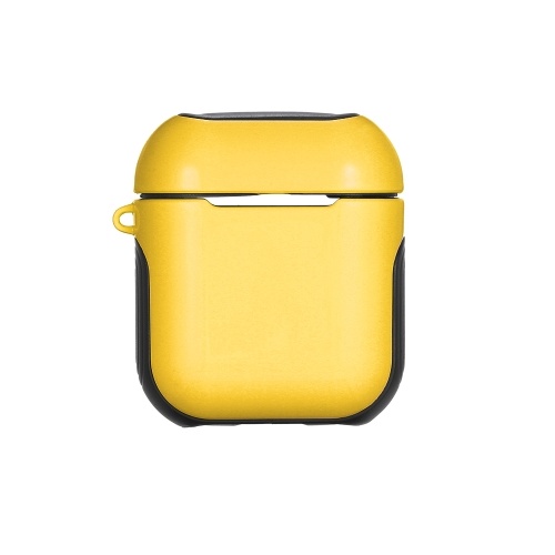 

TPU Silicone Earphone Case Protective Cover for Airpods Shockproof Waterproof Protector for Apple AirPods AirPod Accessories Smooth Surface(Yellow)