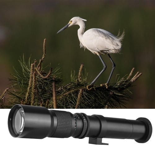 Andoer 500mm/ 1000mm f/8 High Power Camera Telephoto Lens Manual Focus with 2X Converter Lens Cover Lens Protector Carrying Bag for Scenery Photography Stage Shooting Sport Event Photography Replacement for Nikon D40 D40X D60 D90 D100 D200 D300 D500 D600  