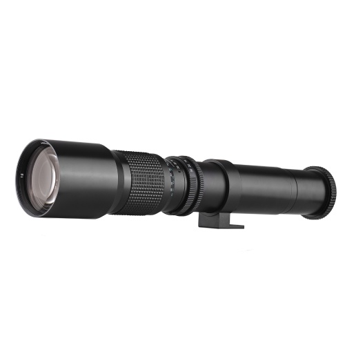 Andoer 500mm/ 1000mm f/8 High Power Camera Telephoto Lens Manual Focus with 2X Converter Lens Cover Lens Protector Carrying Bag for Scenery Photography Stage Shooting Sport Event Photography Replacement for Nikon D40 D40X D60 D90 D100 D200 D300 D500 D600  