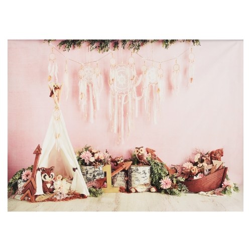 

2.1 * 1.5m/ 7 * 5ft Photography Background Portrait Photography Backdrops Pink Style Photo Studio Props for Baby Girl Portrait Photos Party Decoration
