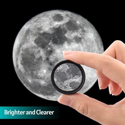 

Camnoon 1.25 Inch Moon Filter 13 Percent Transmittance Filter for Astronomical Telescope Eyepiece