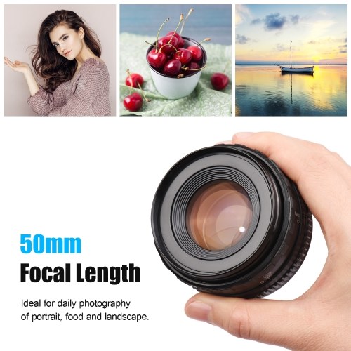 50mm F1.7 Large Aperture Camera Lens Manual Focus Prime Lens PK Mount Replacement for Pentax K1/ K-1 Mark II Full Frame Cameras 